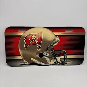 NFL Wincraft Tampa Bay Buccaneers Helmet Logo Plastic Decorative License Plate